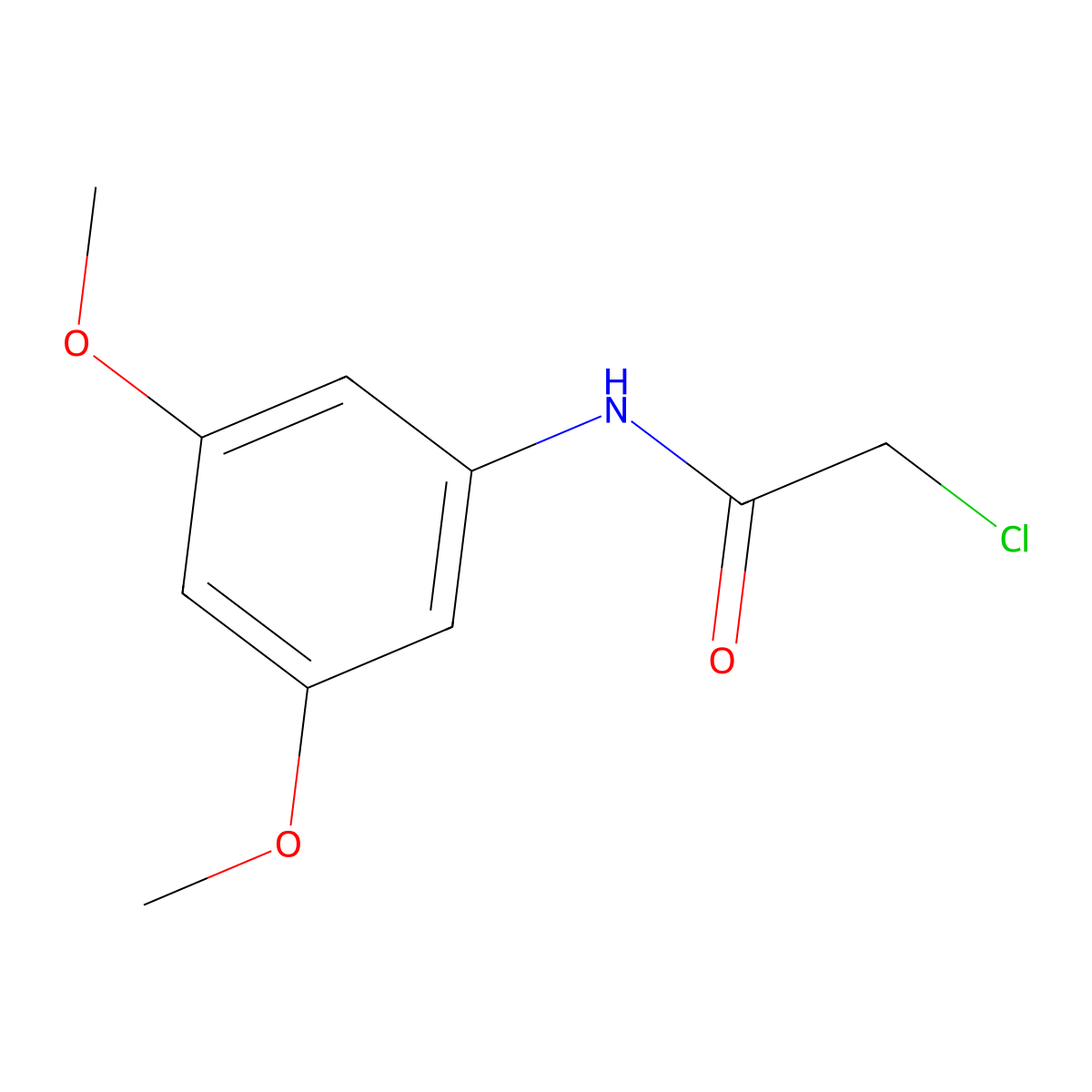 2-chloro-N-(3,5-dimethoxyphenyl)acetamide molecular structure, CAS 66932-96-5