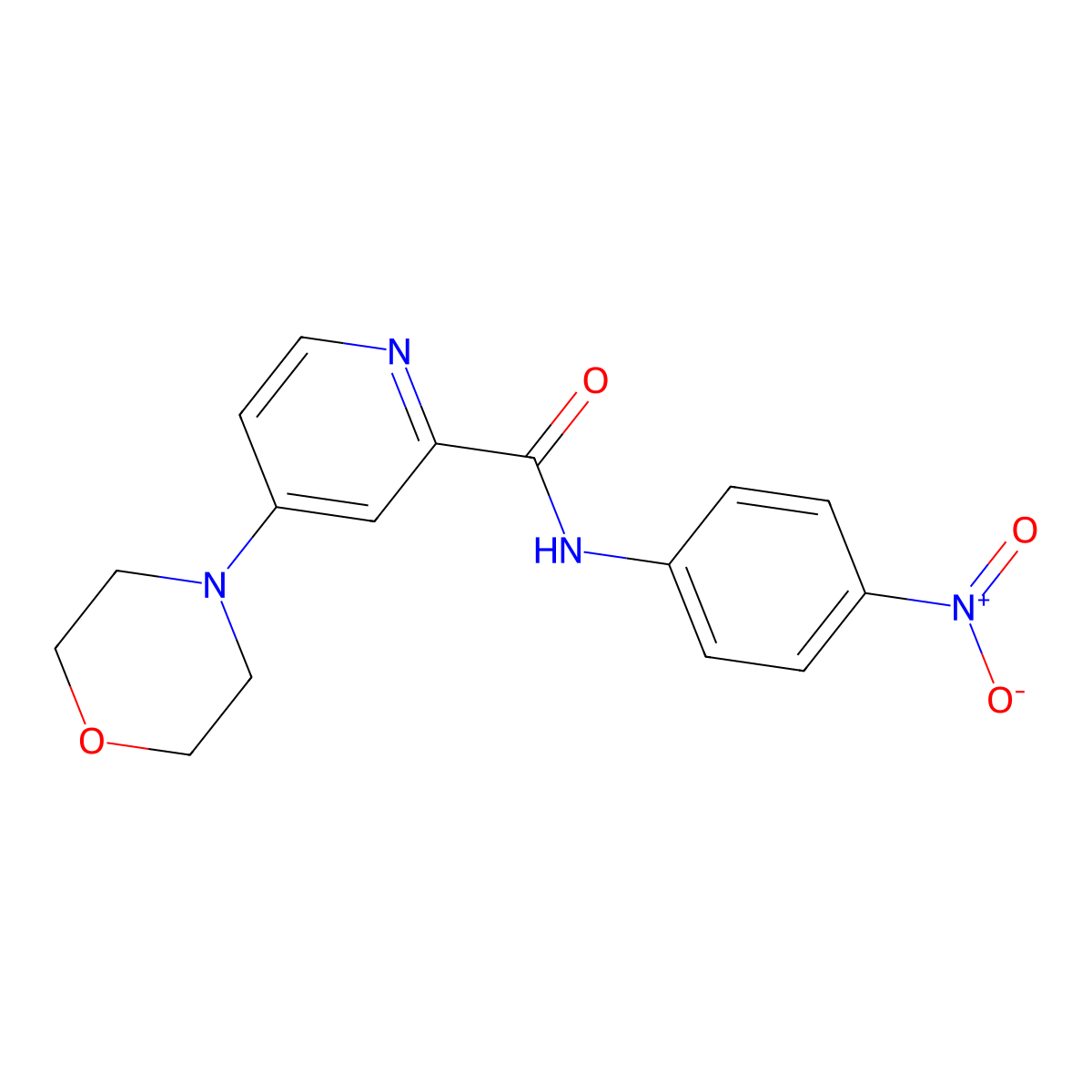 4-(Morpholin-4-yl)-n-(4-nitrophenyl)pyridine-2-carboxamide molecular structure, CAS 66933-50-4
