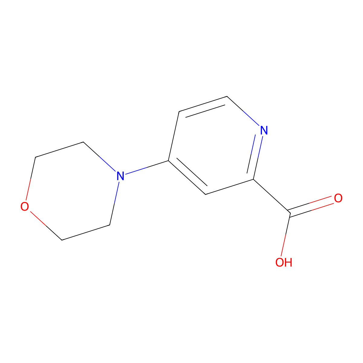 4-(Morpholin-4-yl)pyridine-2-carboxylic acid molecular structure, CAS 66933-68-4