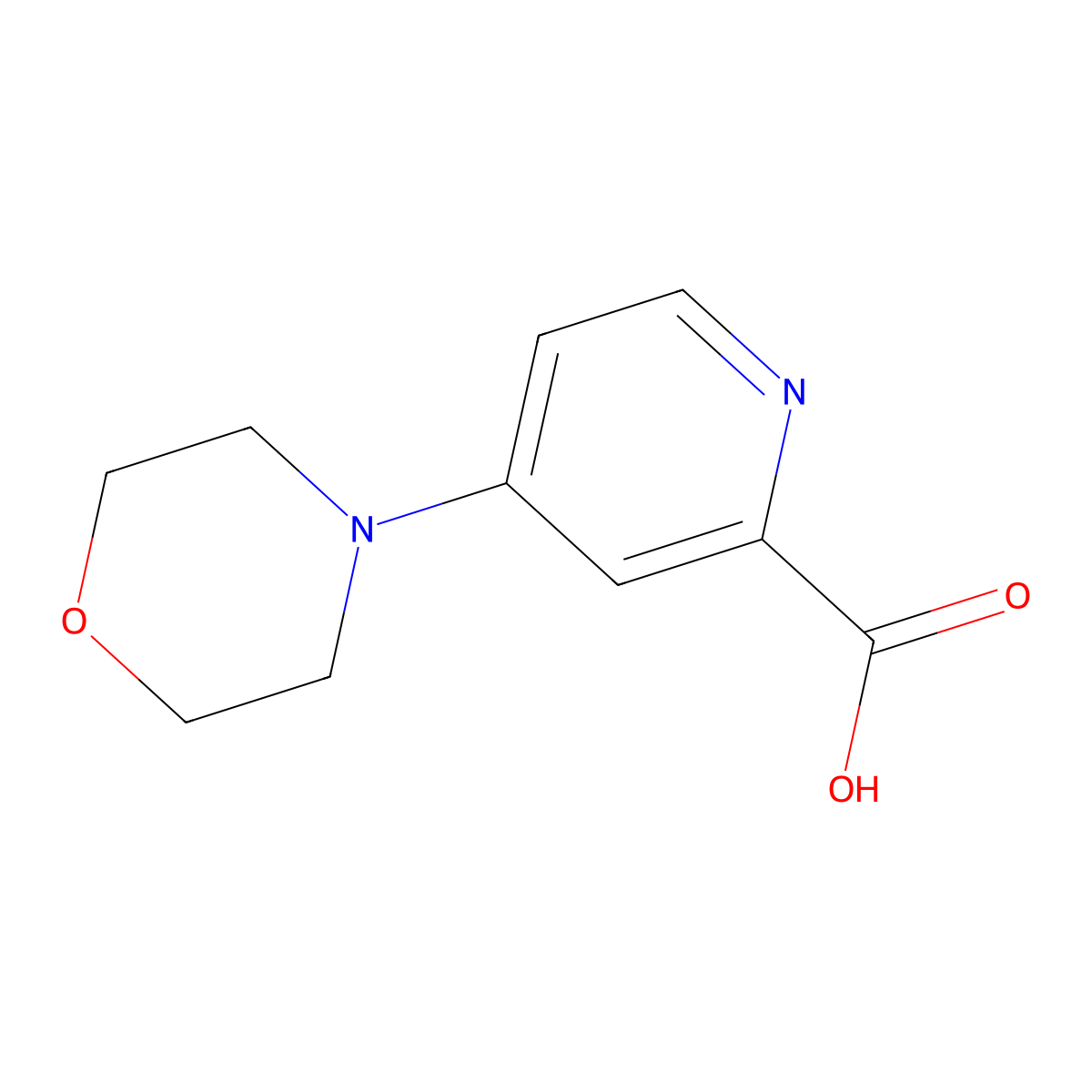 4-(Morpholin-4-yl)pyridine-2-carboxylic acid molecular structure, CAS 66933-68-4