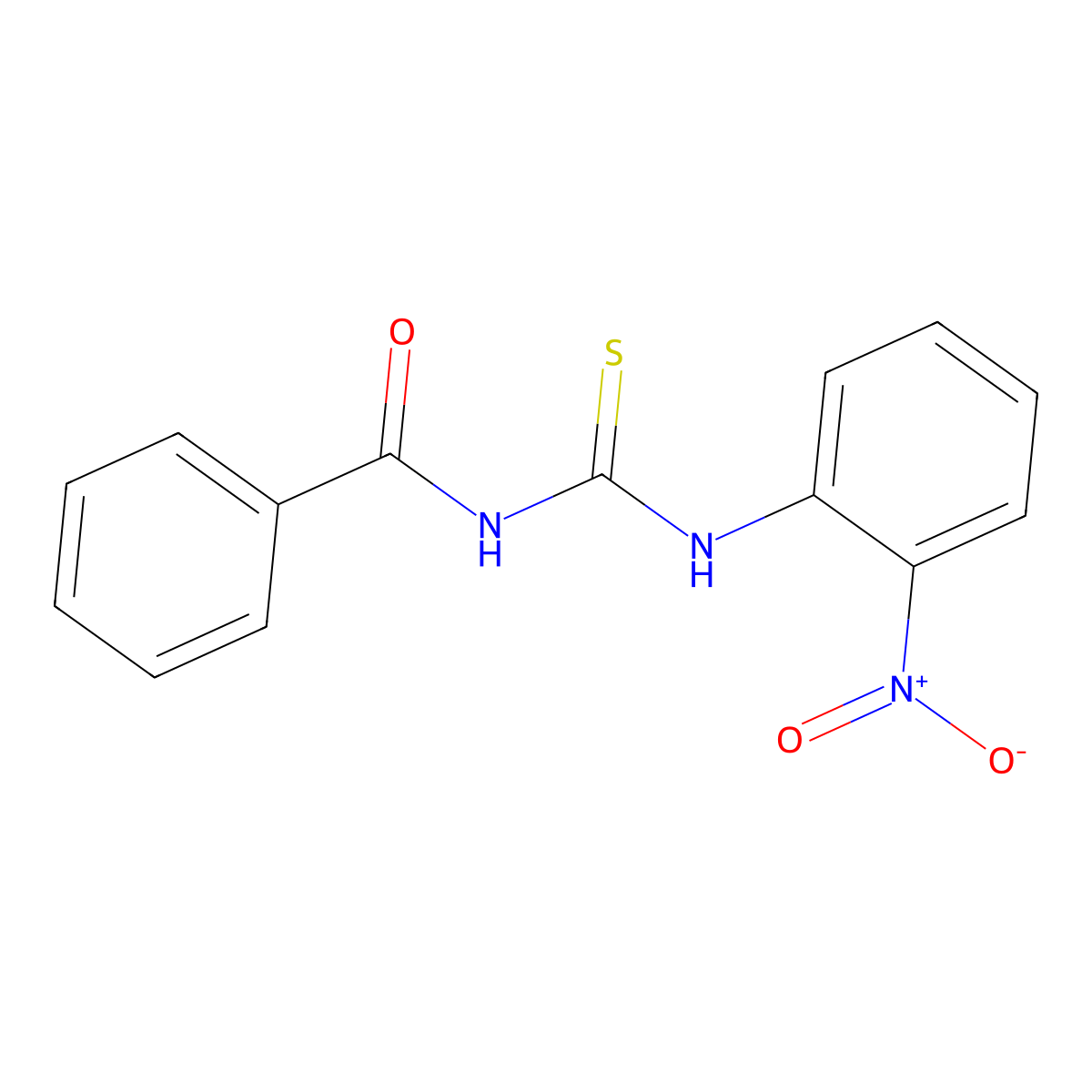 N-[(2-nitrophenyl)carbamothioyl]benzamide molecular structure, CAS 66934-10-9