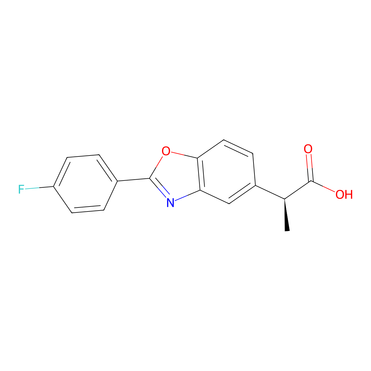 Flunoxaprofen molecular structure, CAS 66934-18-7