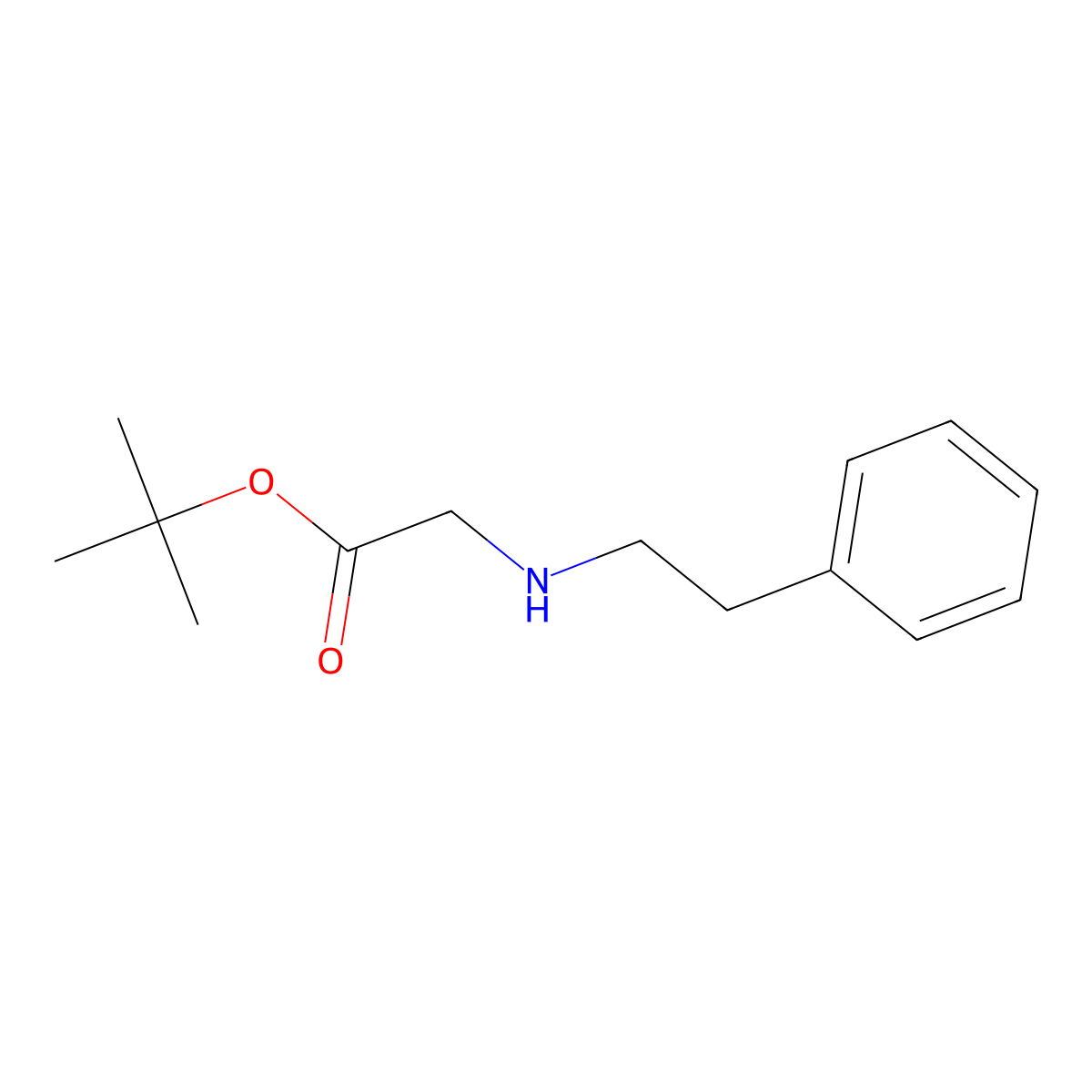 Tert-butyl 2-[(2-phenylethyl)amino]acetate molecular structure, CAS 66937-52-8