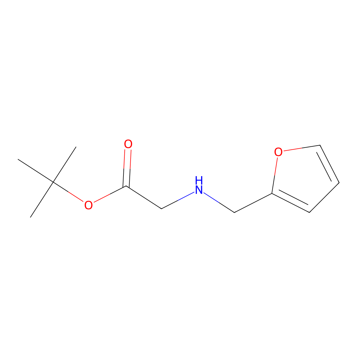 Tert-butyl 2-{[(furan-2-yl)methyl]amino}acetate molecular structure, CAS 66937-67-5