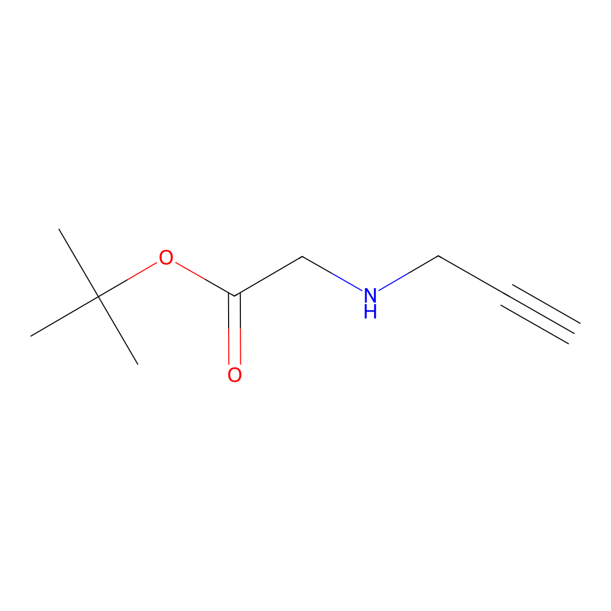 Tert-butyl 2-[(prop-2-yn-1-yl)amino]acetate molecular structure, CAS 66937-72-2