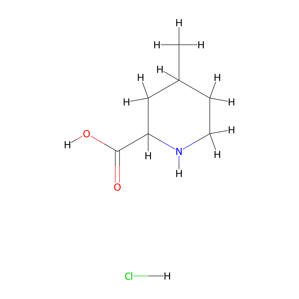 4-Methylpiperidine-2-carboxylic acid hydrochloride molecular structure, CAS 66937-92-6
