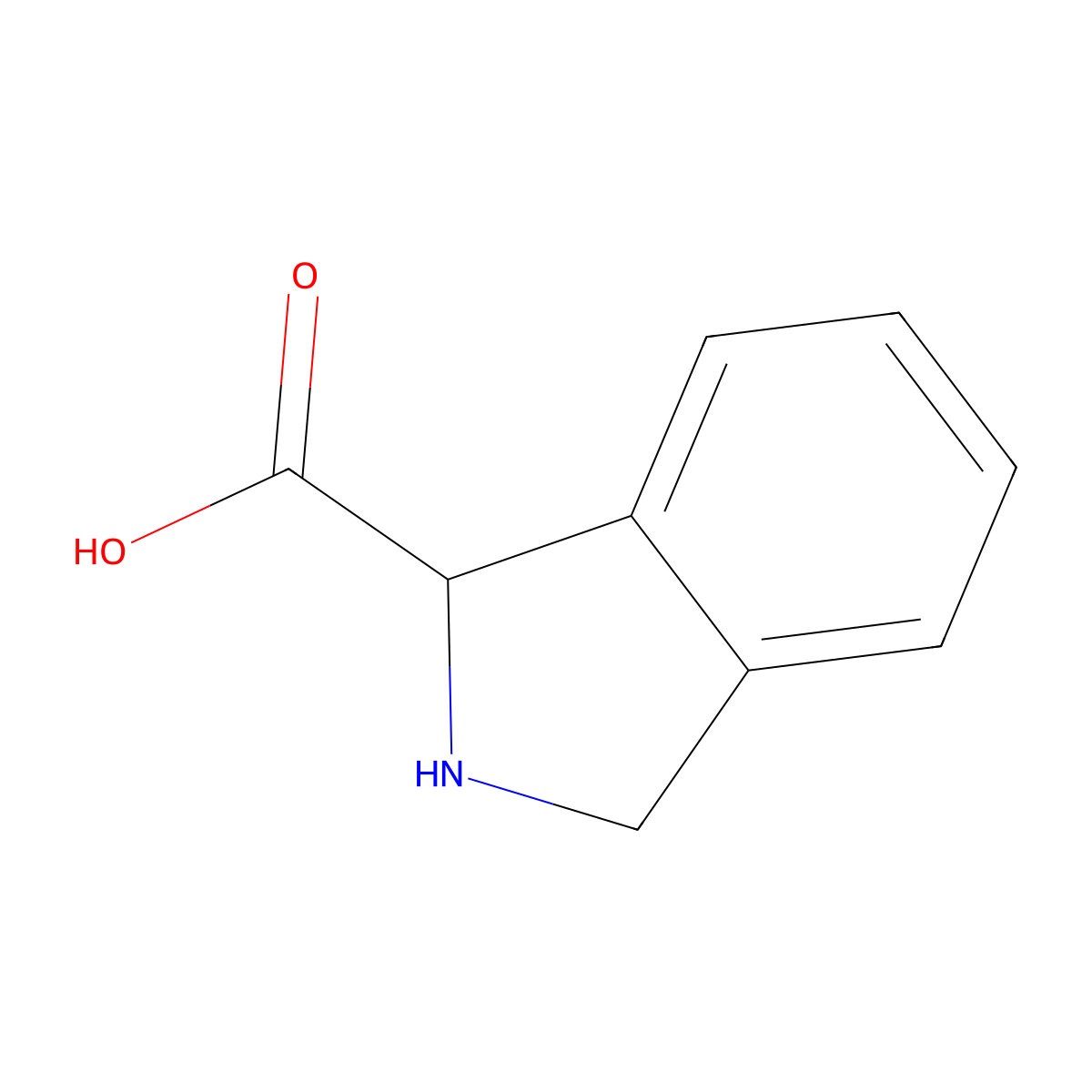 2,3-Dihydro-1H-isoindole-1-carboxylic acid molecular structure, CAS 66938-02-1