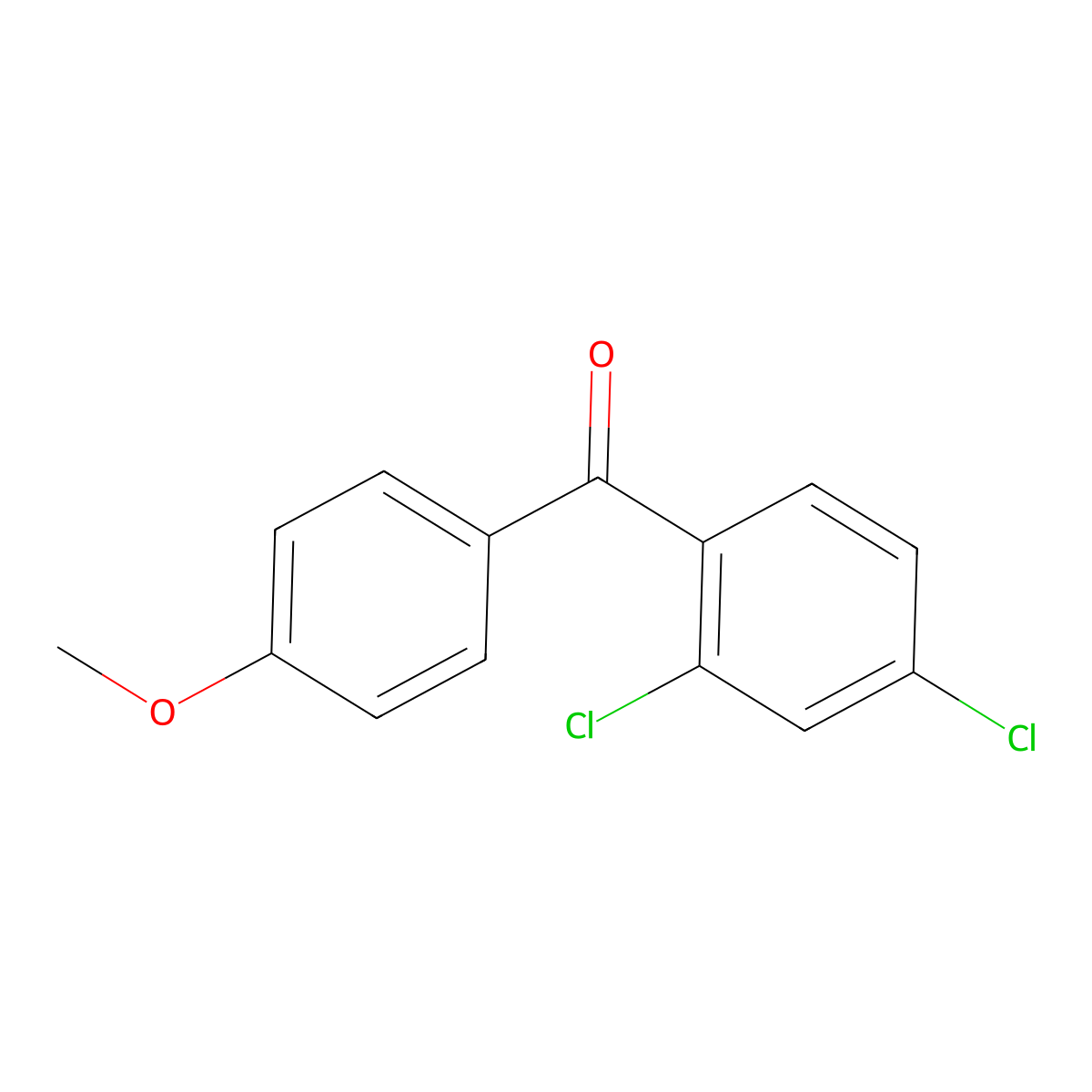 (2,4-Dichlorophenyl)(4-methoxyphenyl)methanone molecular structure, CAS 66938-30-5