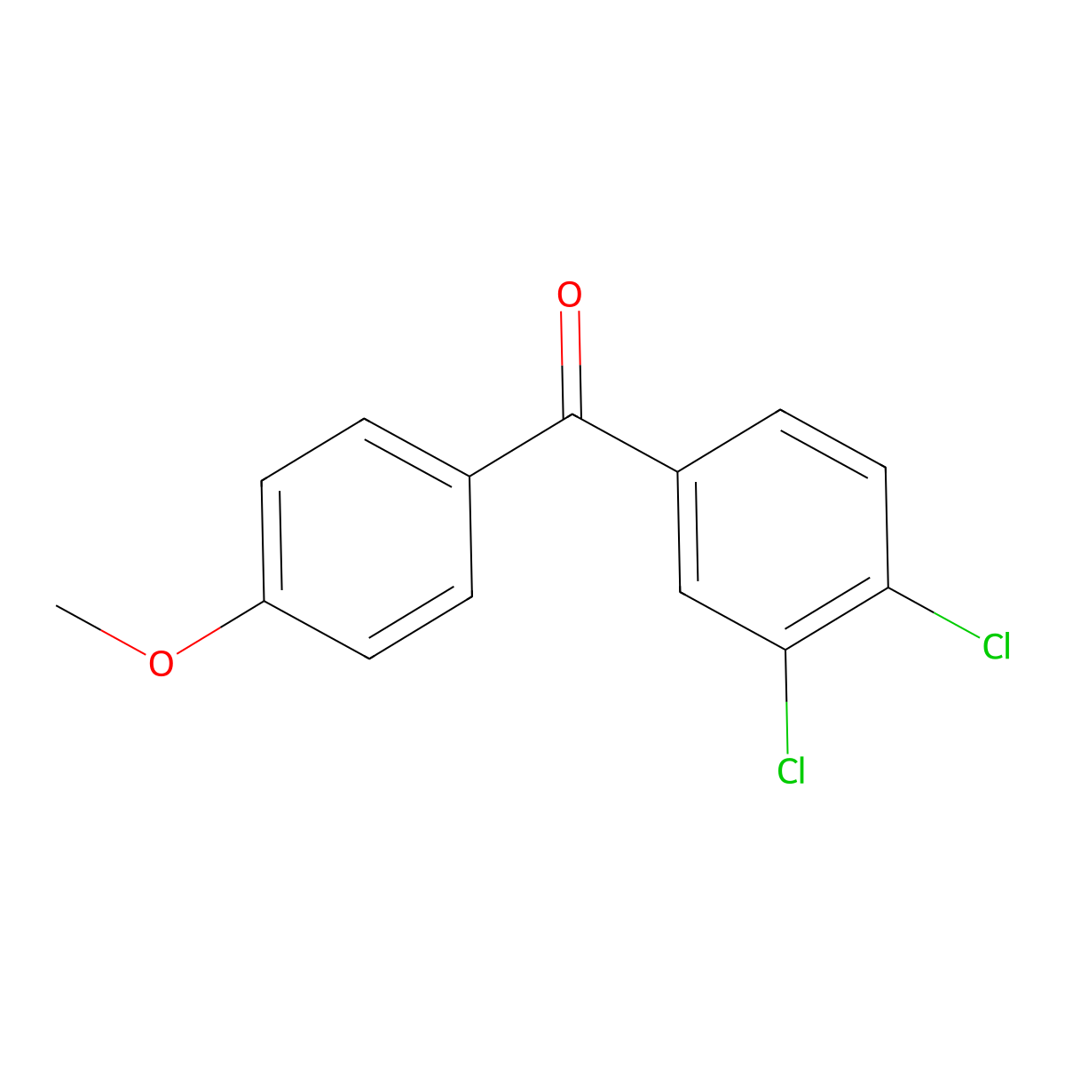 3,4-Dichloro-4'-methoxybenzophenone molecular structure, CAS 66938-32-7