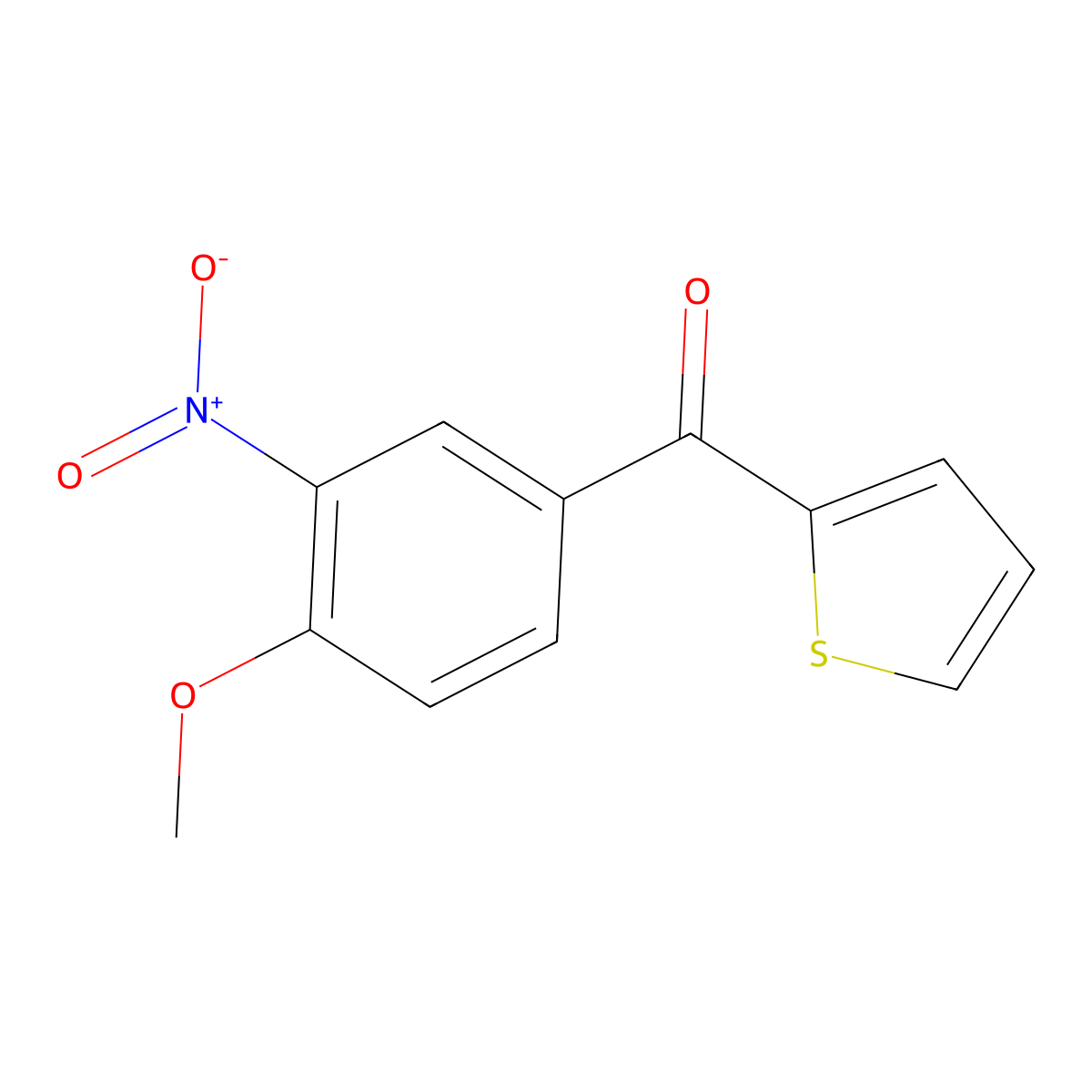 (4-Methoxy-3-nitrophenyl)(thiophen-2-YL)methanone molecular structure, CAS 66938-50-9