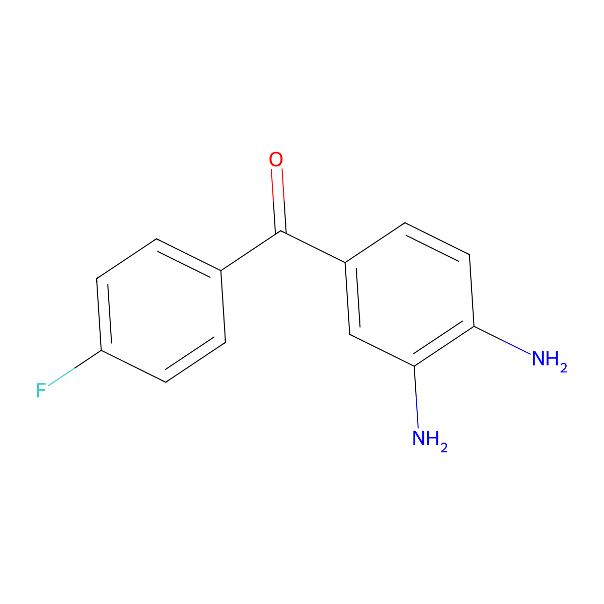 (3,4-Diaminophenyl)(4-fluorophenyl)methanone molecular structure, CAS 66938-86-1
