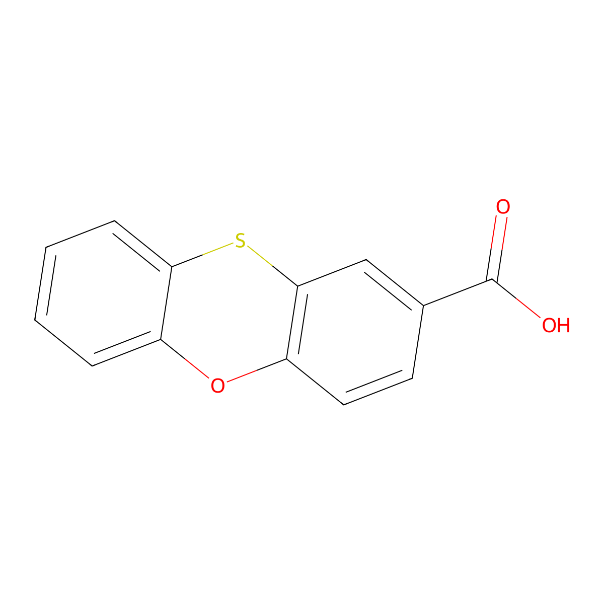 2-Phenoxathiincarboxylic acid molecular structure, CAS 6694-79-7