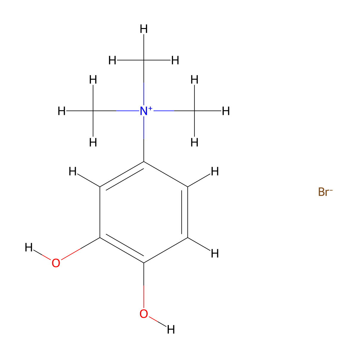 2-Hydroxy-5-(trimethylazaniumyl)phenolate--hydrogen bromide (1/1) molecular structure, CAS 66941-35-3