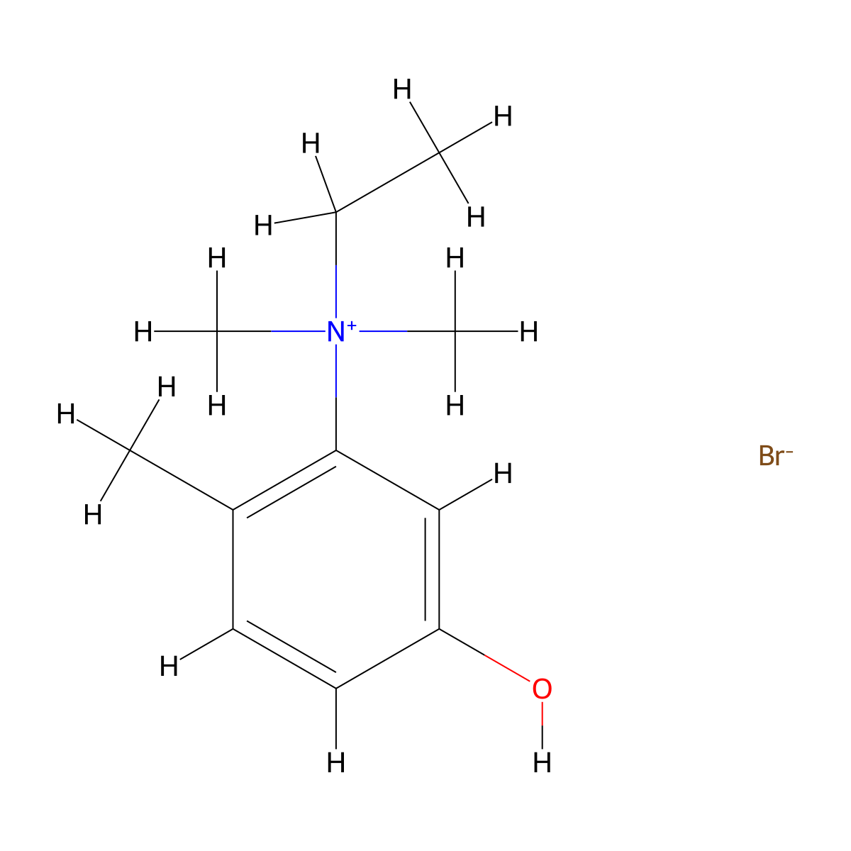 Ammonium, dimethylethyl(5-hydroxy-o-tolyl)-, bromide molecular structure, CAS 66941-40-0