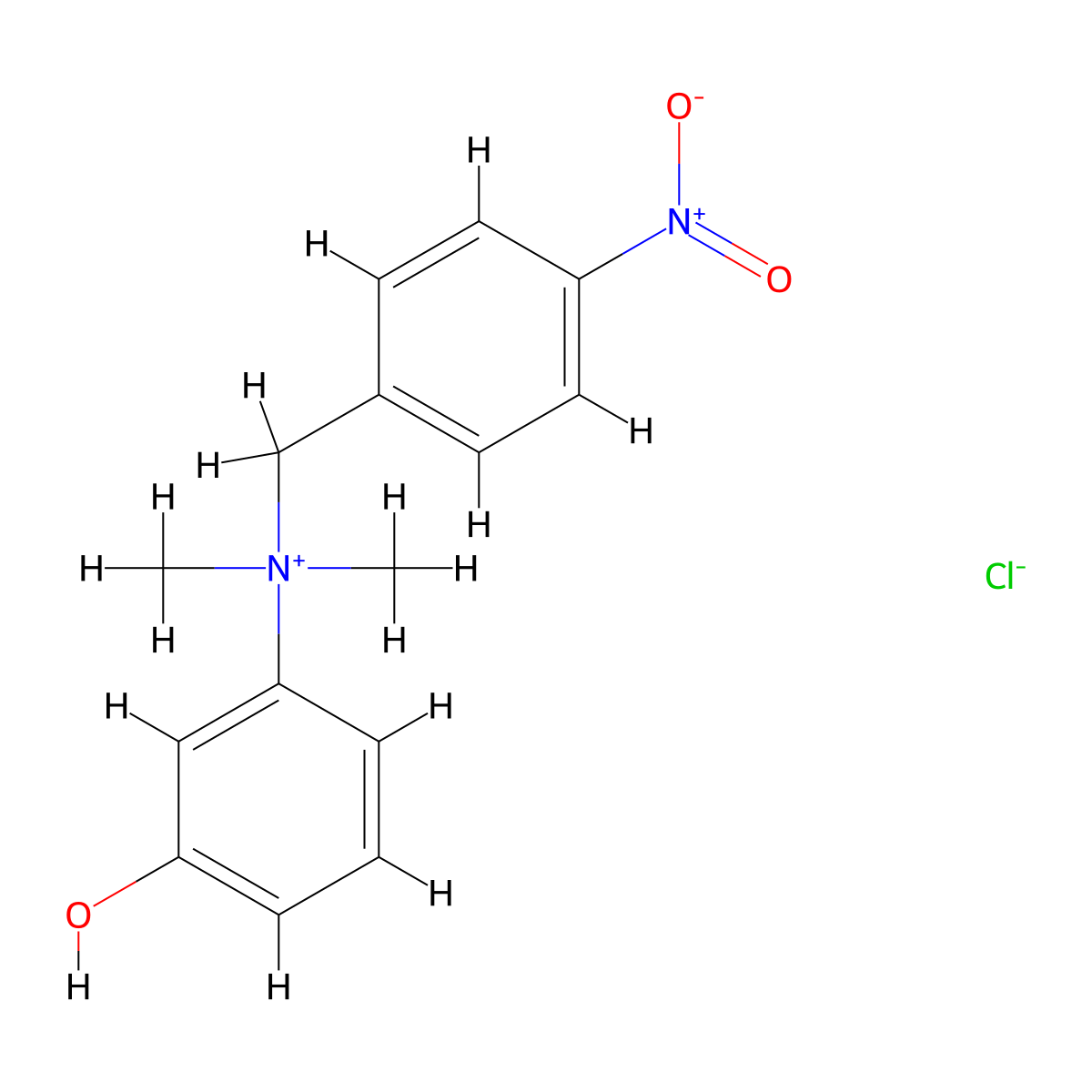 Ammonium, dimethyl(3-hydroxyphenyl)(p-nitrobenzyl)-, chloride molecular structure, CAS 66941-42-2