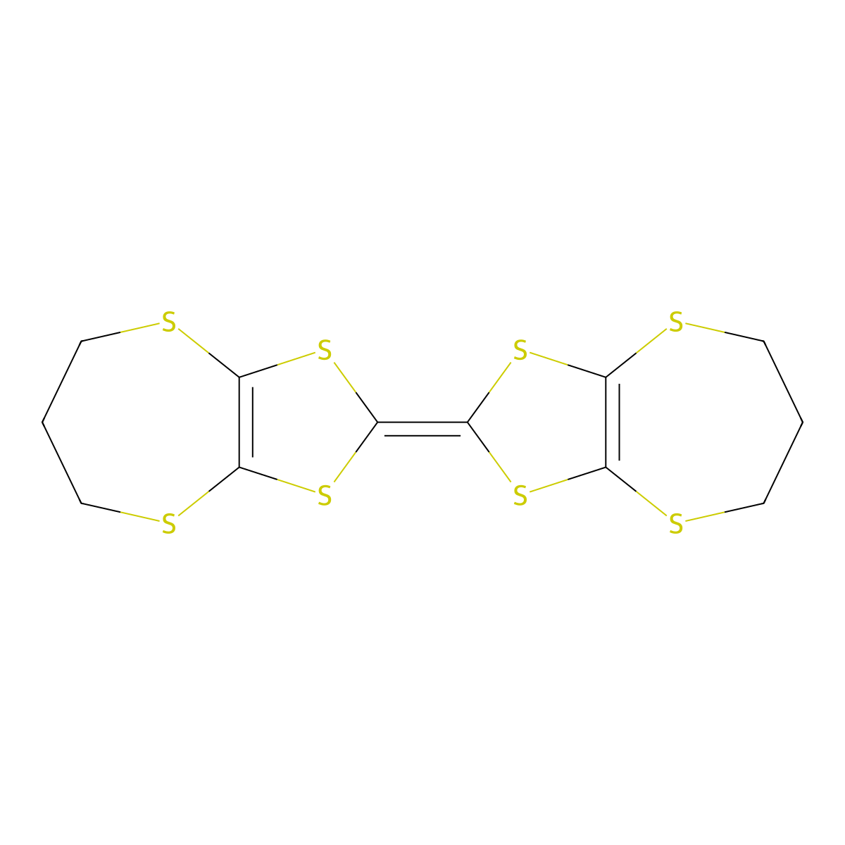 2-(6,7-Dihydro-5H-1,3-dithiolo(4,5-b)(1,4)dithiepin-2-ylidene)-6,7-dihydro-5H-1,3-dithiolo(4,5-b)(1,4)dithiepin molecular structure, CAS 66946-49-4