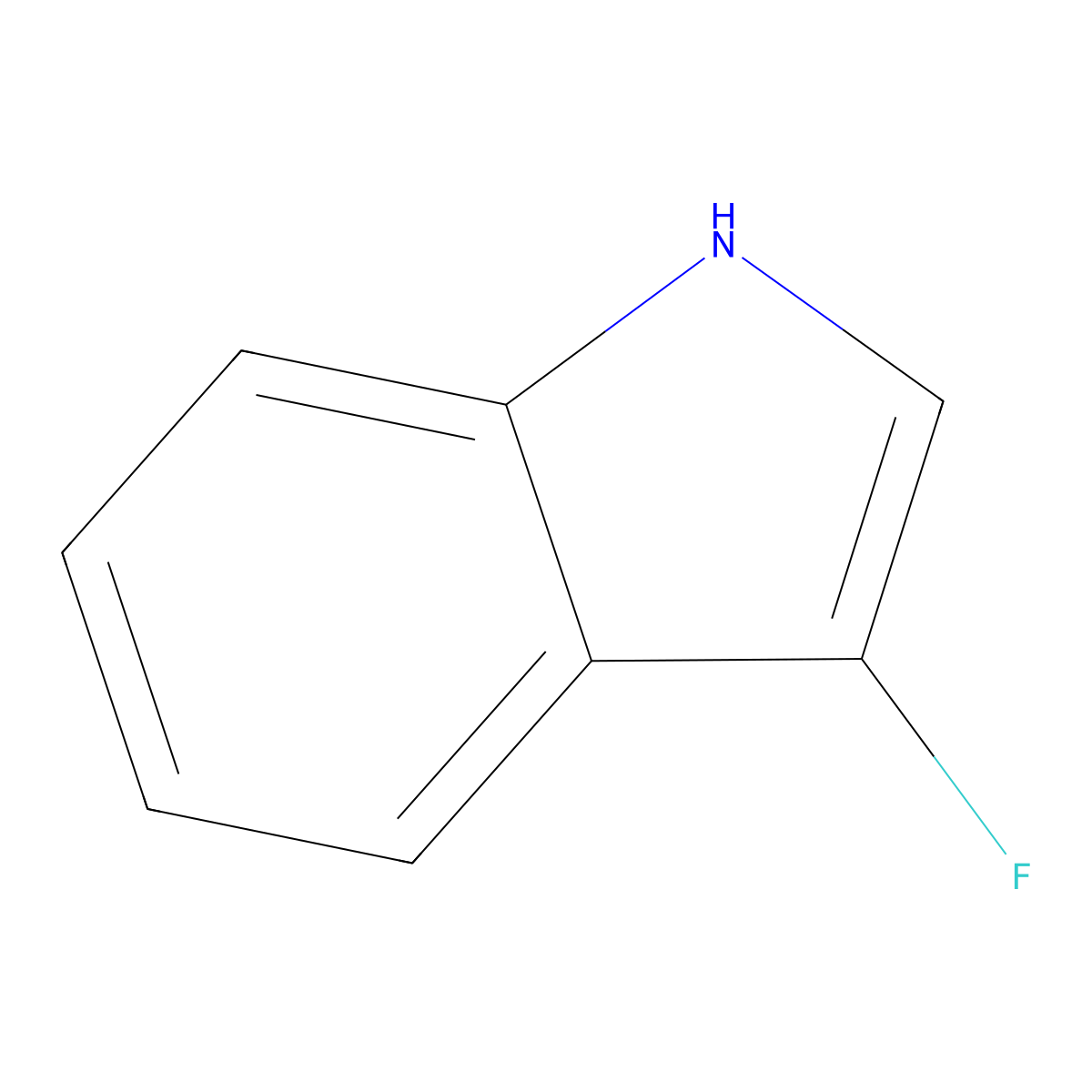 3-Fluoro-1H-indole molecular structure, CAS 66946-81-4