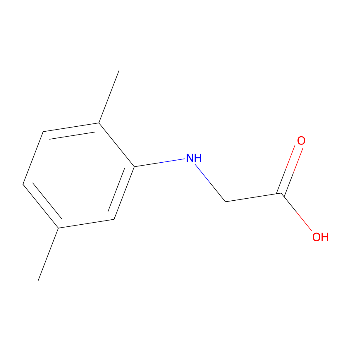 N-(2,5-Dimethylphenyl)glycine molecular structure, CAS 66947-33-9