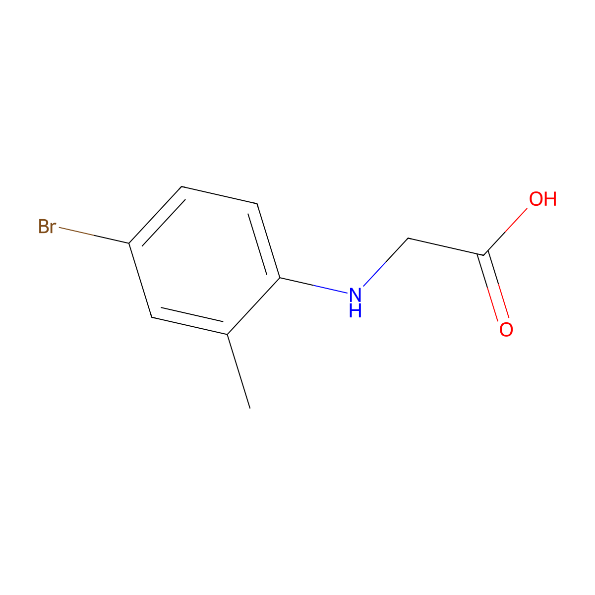 N-(4-Bromo-2-methylphenyl)glycine molecular structure, CAS 66947-37-3