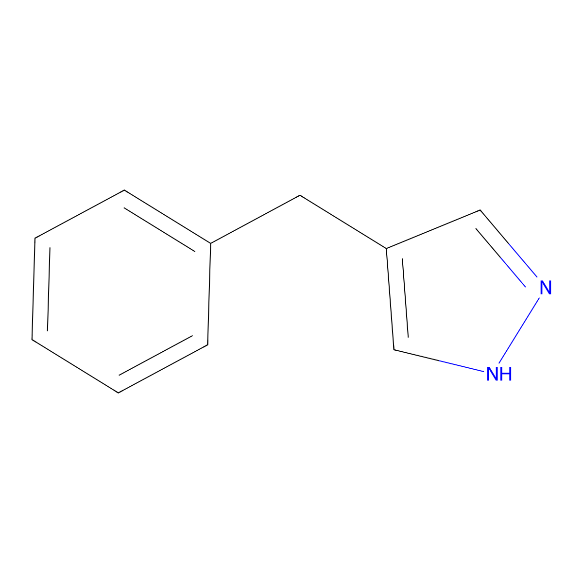 1H-Pyrazole, 4-(phenylmethyl)- molecular structure, CAS 66948-38-7