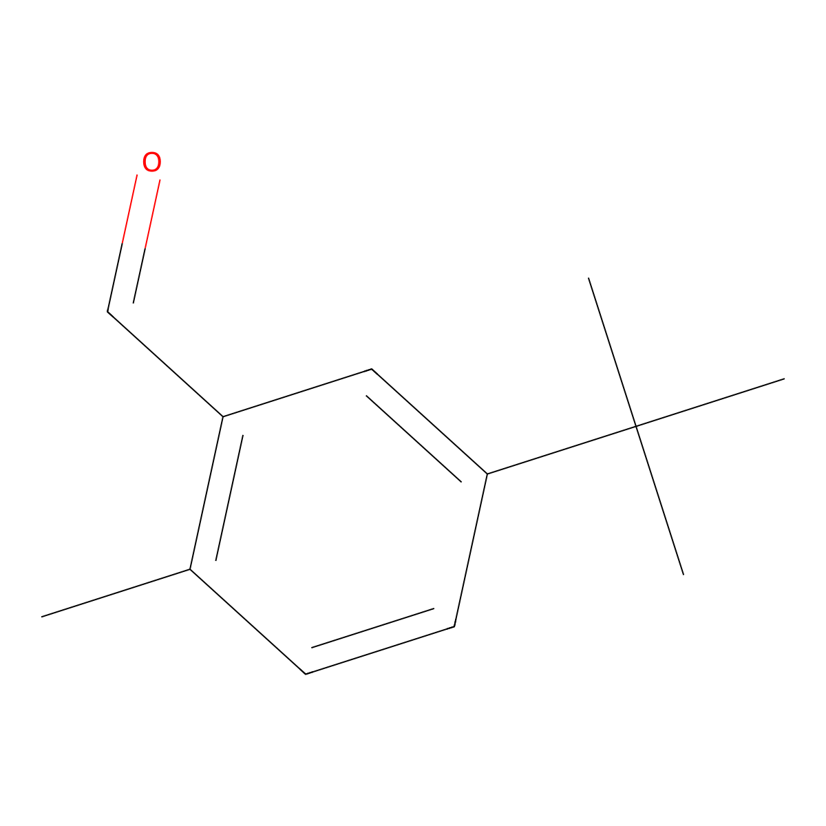 Benzaldehyde, 5-(1,1-dimethylethyl)-2-methyl- molecular structure, CAS 66949-23-3