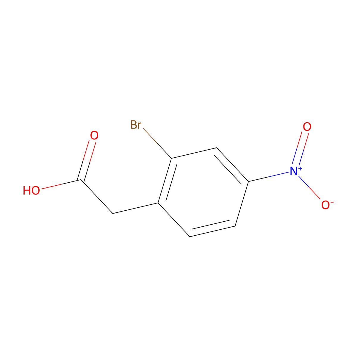 2-(2-Bromo-4-nitrophenyl)acetic acid molecular structure, CAS 66949-40-4