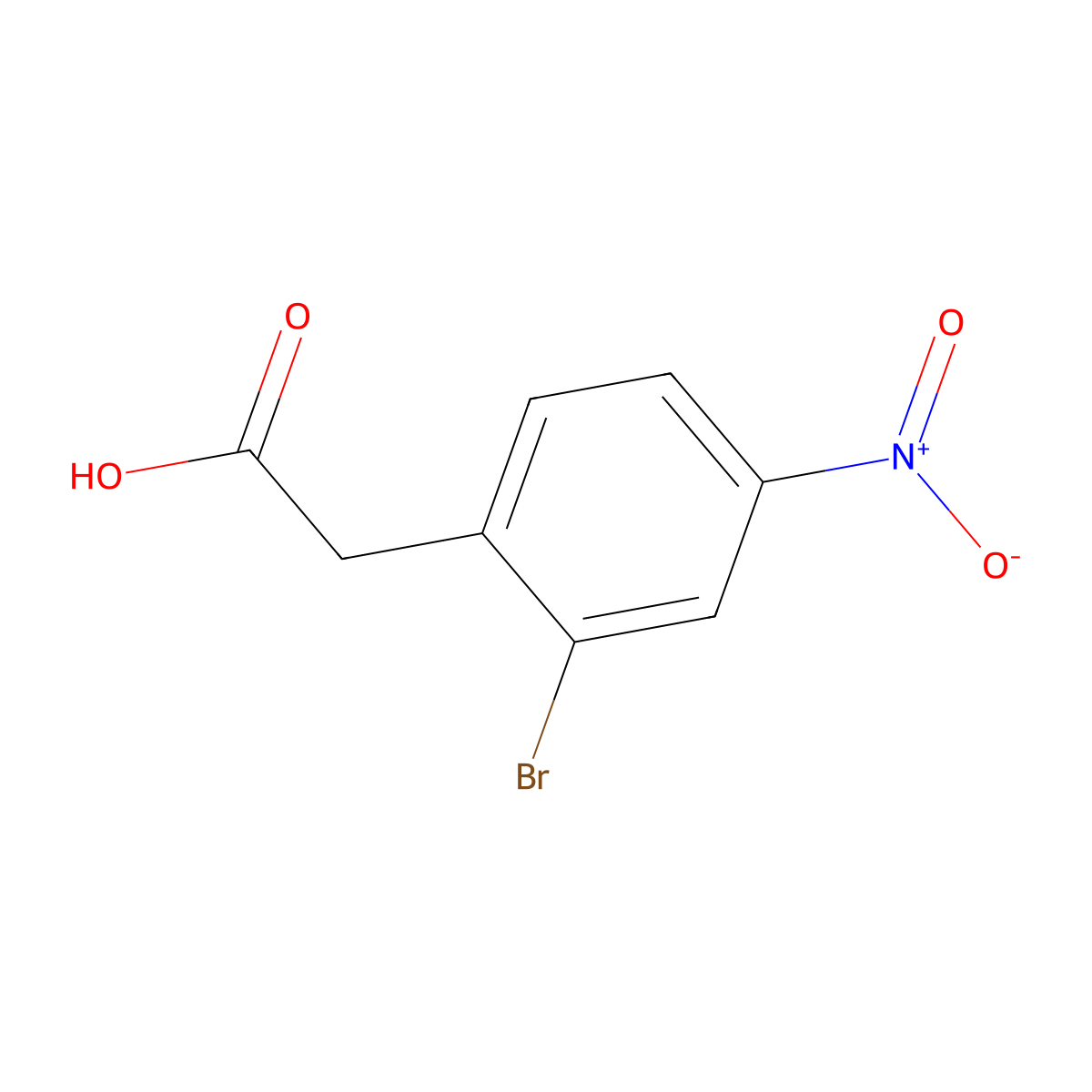 2-(2-Bromo-4-nitrophenyl)acetic acid molecular structure, CAS 66949-40-4