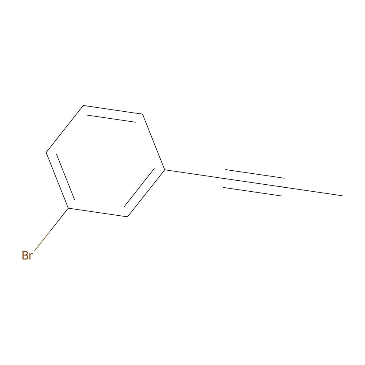 1-Bromo-3-(prop-1-yn-1-yl)benzene molecular structure, CAS 66952-36-1