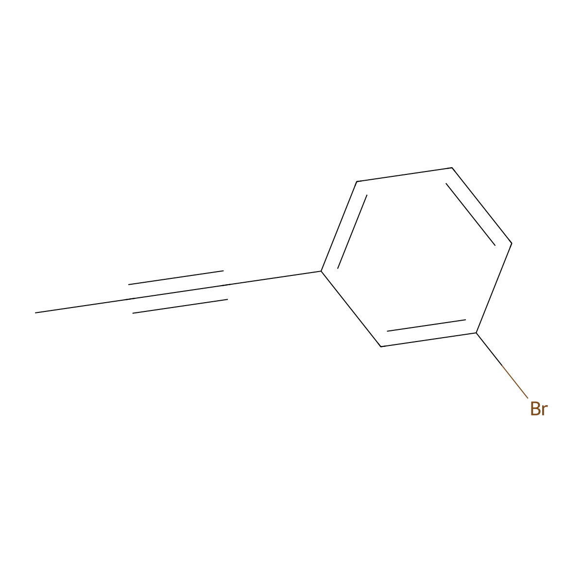 1-Bromo-3-(prop-1-yn-1-yl)benzene molecular structure, CAS 66952-36-1