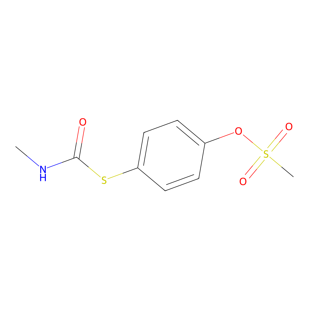 Methasulfocarb molecular structure, CAS 66952-49-6