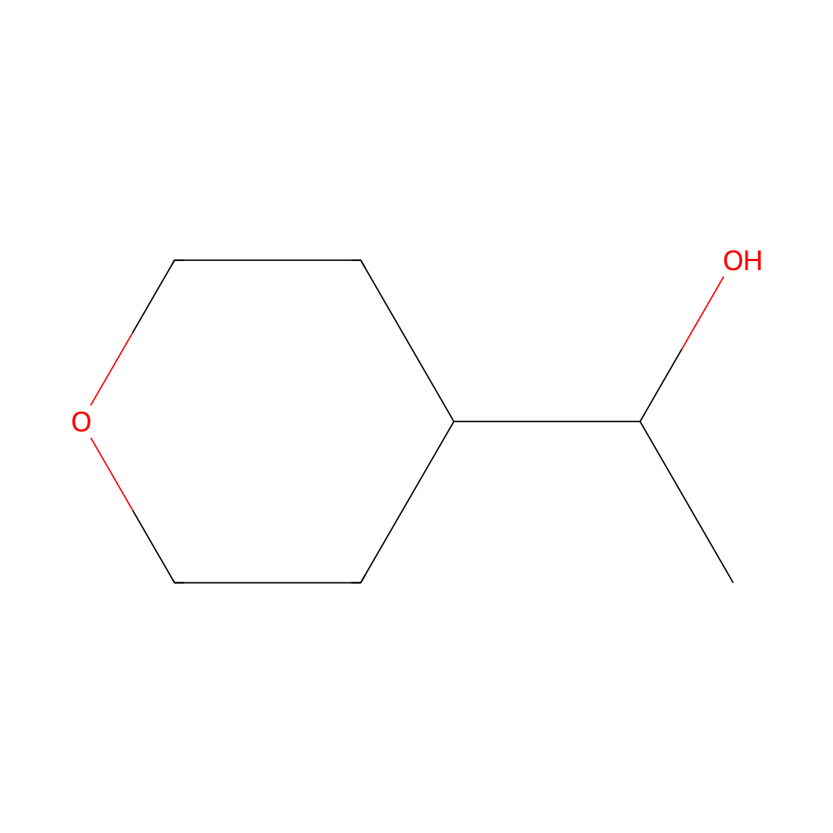 1-(Oxan-4-yl)ethan-1-ol molecular structure, CAS 66956-74-9