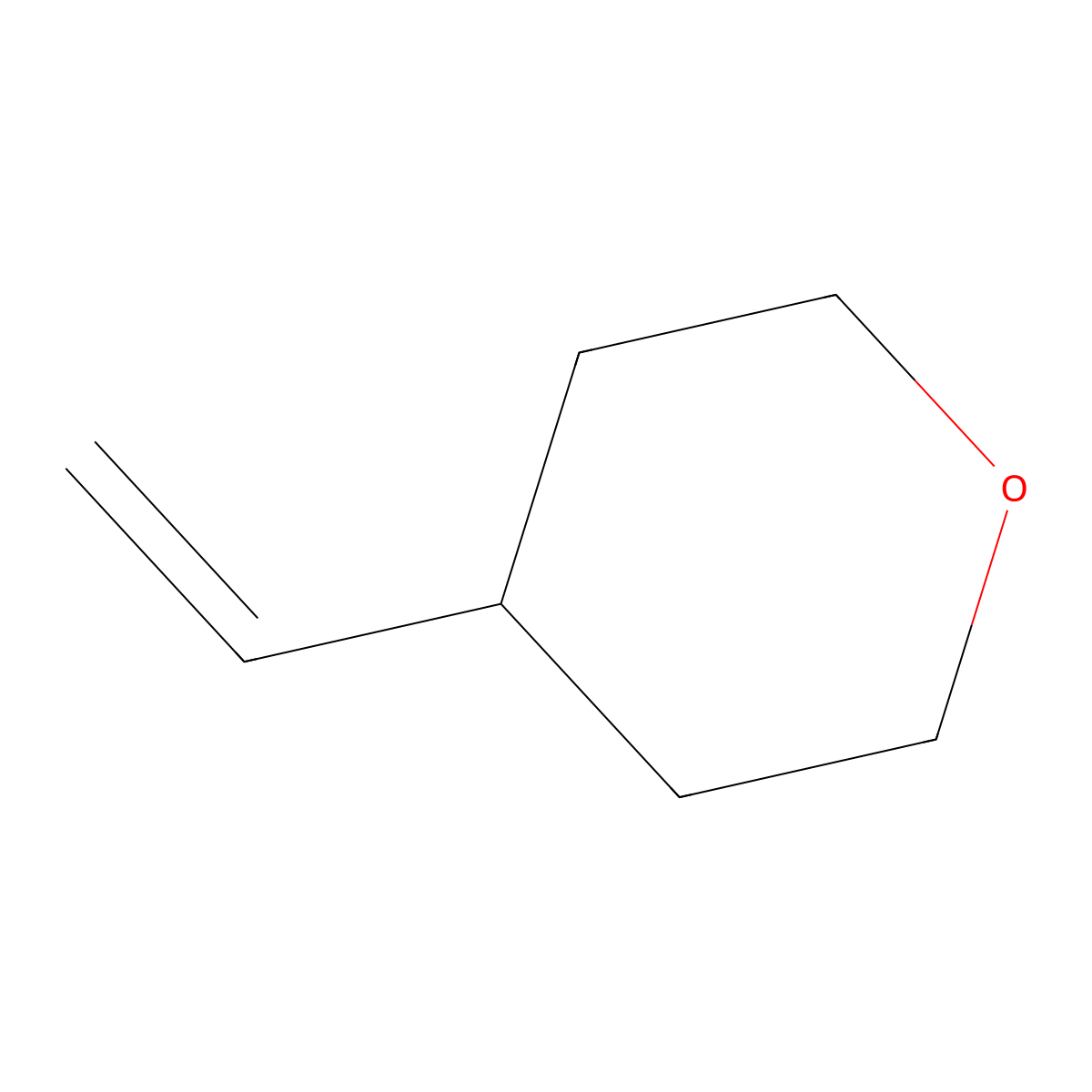 4-Ethenyloxane molecular structure, CAS 66956-76-1