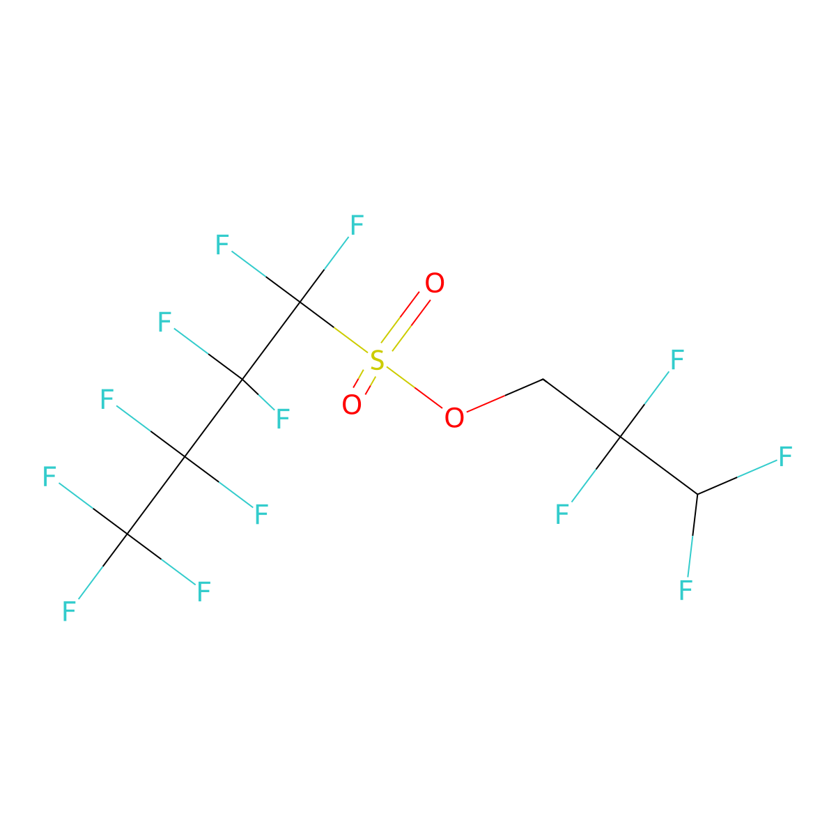 2,2,3,3-Tetrafluoropropyl nonafluorobutane-1-sulfonate molecular structure, CAS 66959-14-6