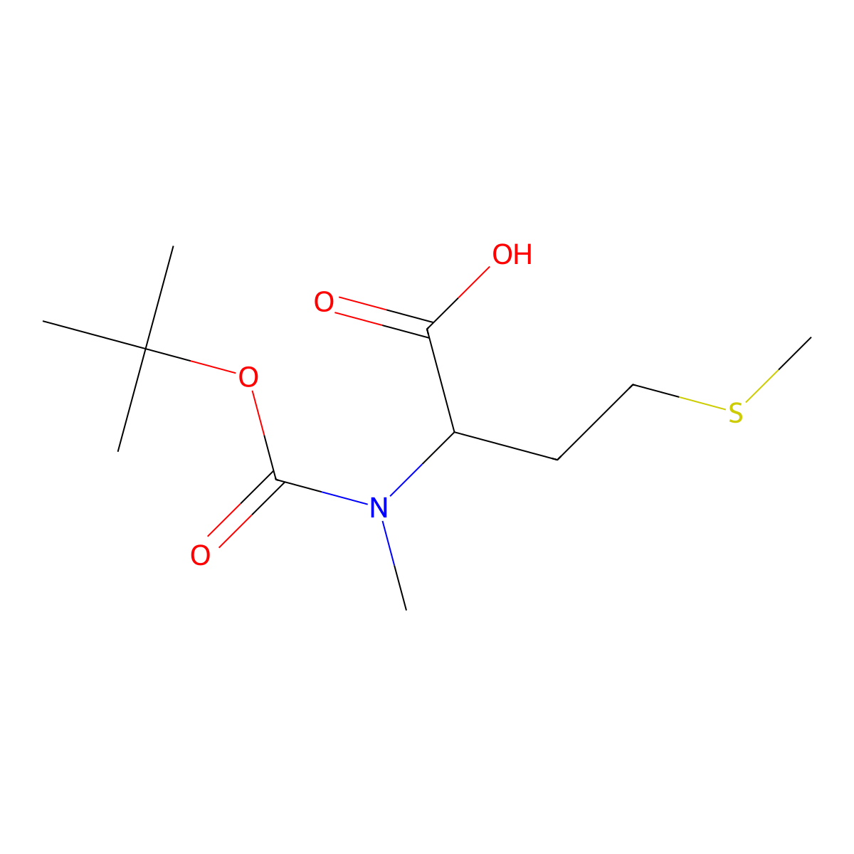 Boc-N-Me-Met-OH molecular structure, CAS 66959-86-2