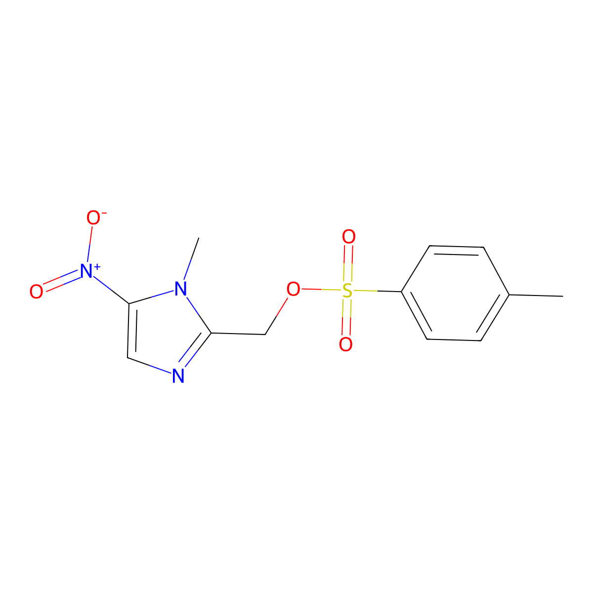 (1-methyl-5-nitro-1H-imidazol-2-yl)methyl 4-methylbenzene-1-sulfonate molecular structure, CAS 66962-11-6