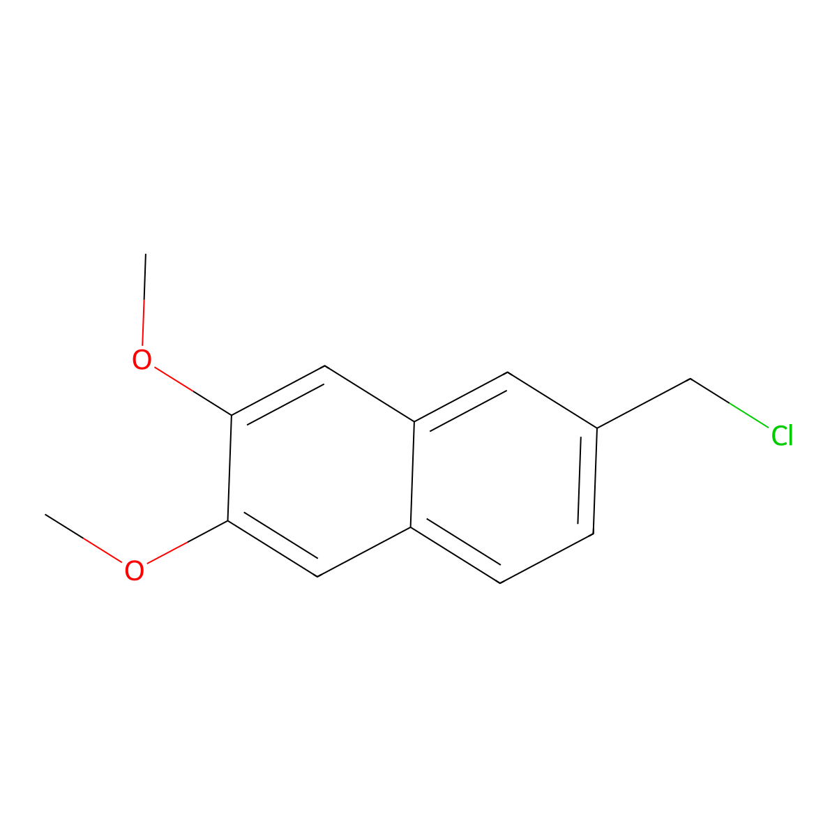 6-(Chloromethyl)-2,3-dimethoxynaphthalene molecular structure, CAS 66963-78-8