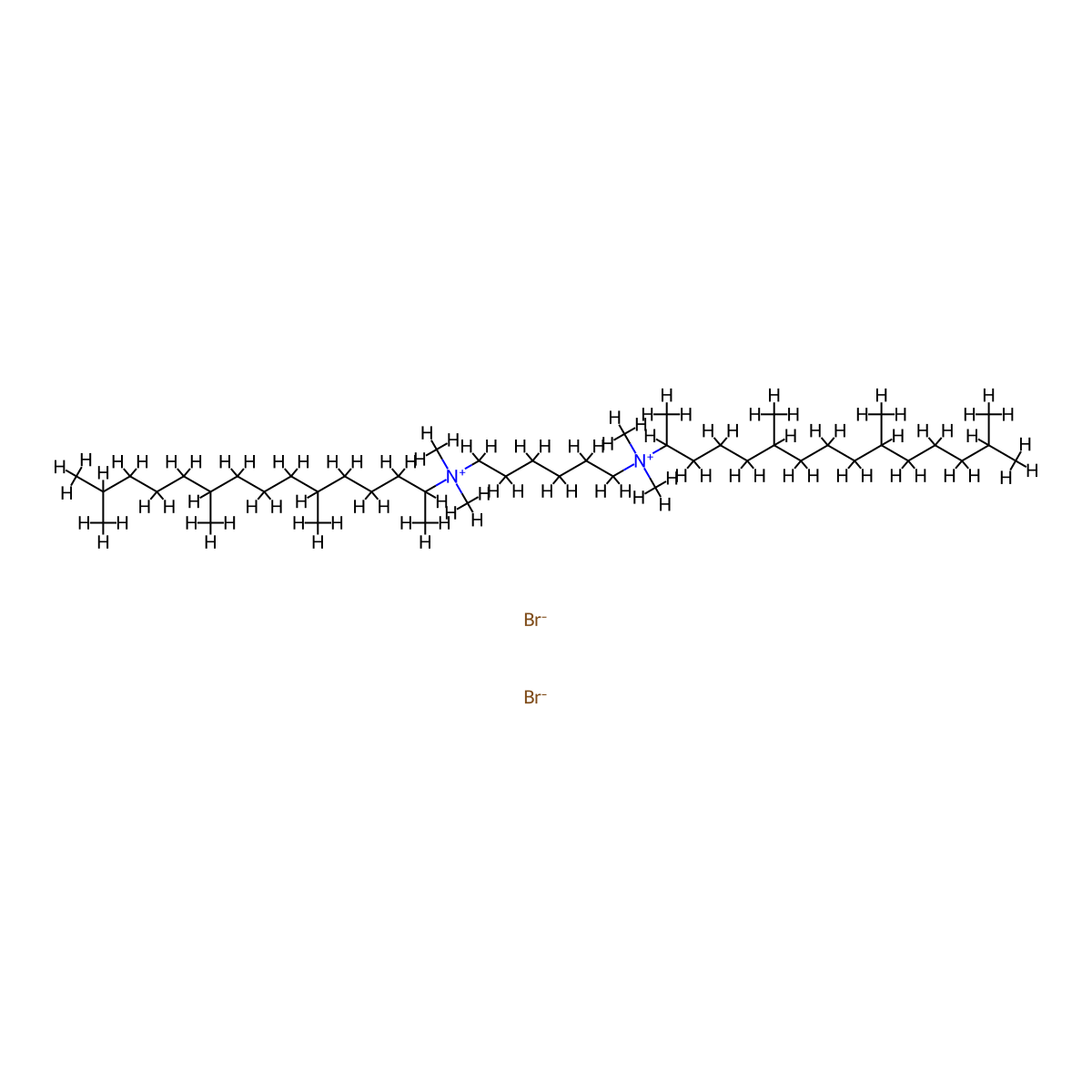 Ammonium, hexamethylenebis(1,5,9,13-tetramethyltetradecyl)bis(dimethyl-, dibromide molecular structure, CAS 66967-76-8