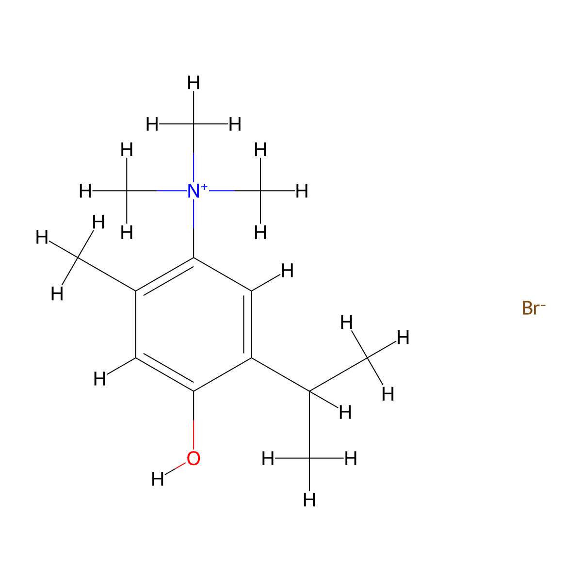 5-Methyl-2-(propan-2-yl)-4-(trimethyl-lambda~5~-azanylidene)cyclohexa-2,5-dien-1-one--hydrogen bromide (1/1) molecular structure, CAS 66967-78-0