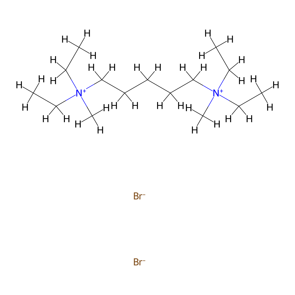 Ammonium, pentamethylenebis(diethylmethyl-, dibromide molecular structure, CAS 66968-04-5