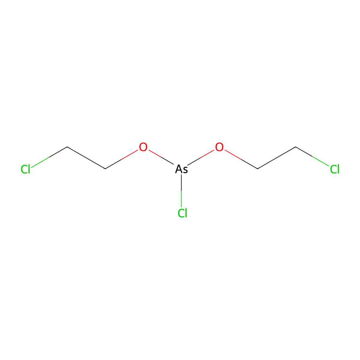 Arsine, bis(2-chloroethoxy)chloro- molecular structure, CAS 66968-09-0