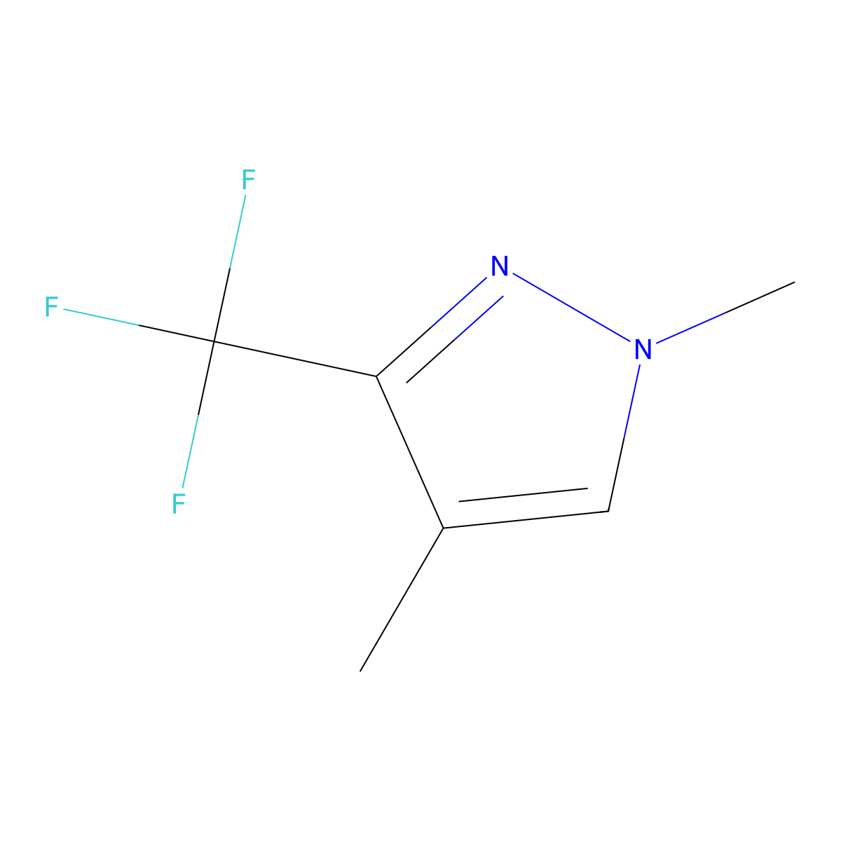 1,4-Dimethyl-3-(trifluoromethyl)-1H-pyrazole molecular structure, CAS 669694-15-9