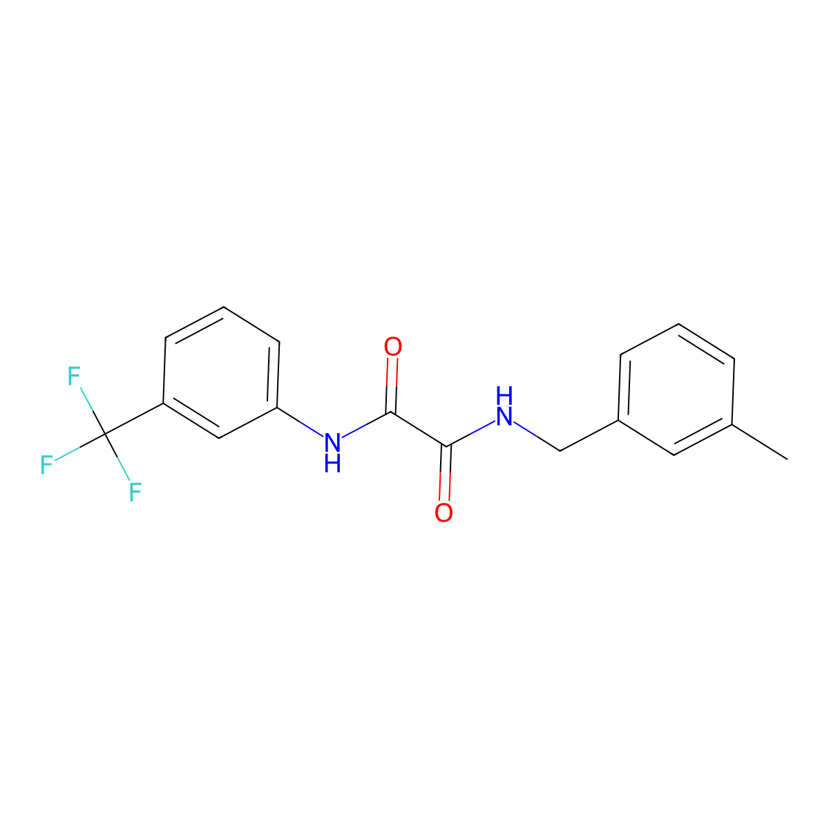 N-[(3-methylphenyl)methyl]-N'-[3-(trifluoromethyl)phenyl]oxamide molecular structure, CAS 669696-55-3