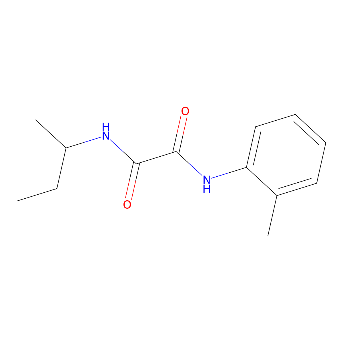 N'-butan-2-yl-N-(2-methylphenyl)oxamide molecular structure, CAS 669696-57-5