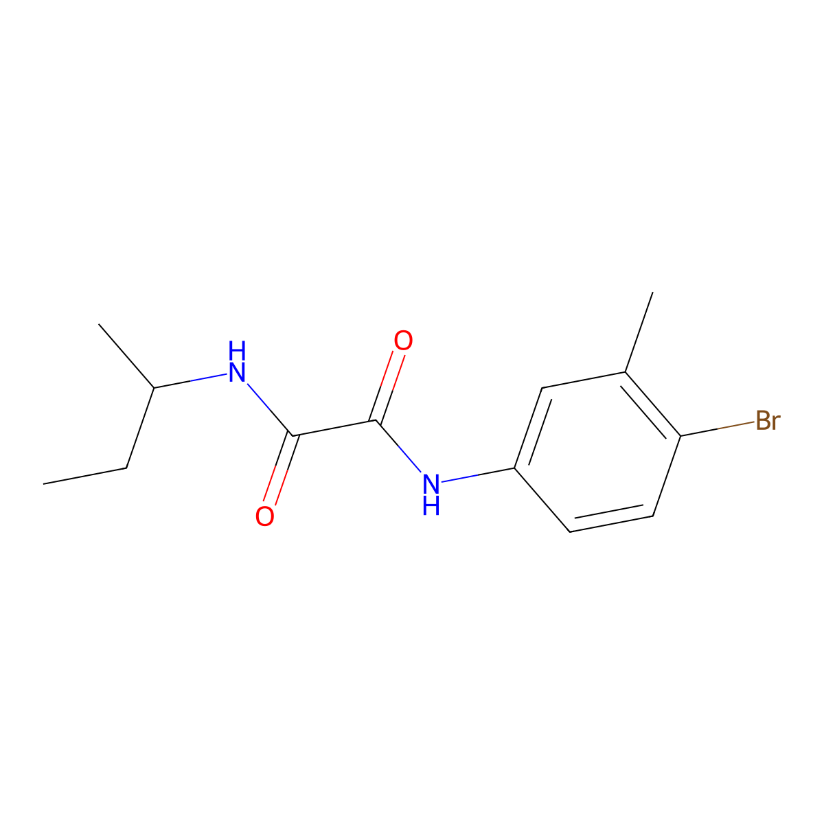 N-(4-bromo-3-methylphenyl)-N'-(butan-2-yl)ethanediamide molecular structure, CAS 669696-58-6