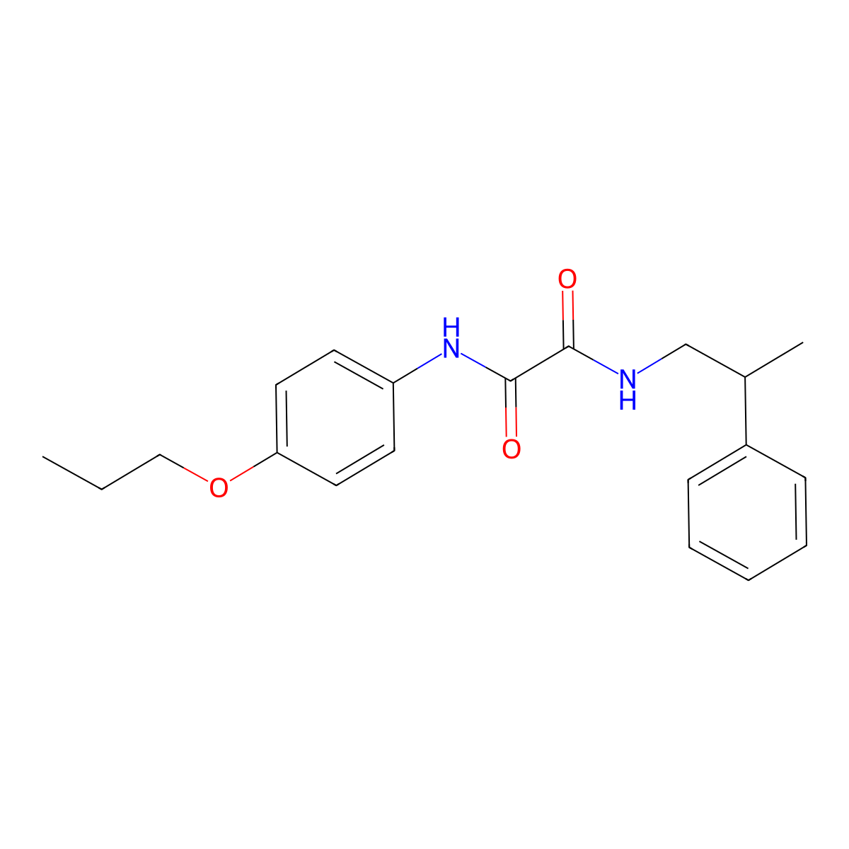 N-(2-phenylpropyl)-N'-(4-propoxyphenyl)ethanediamide molecular structure, CAS 669696-66-6