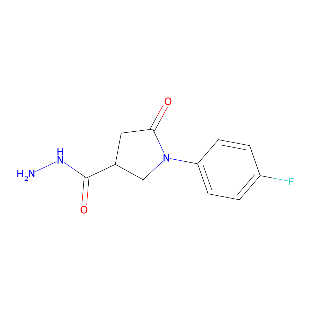 1-(4-Fluorophenyl)-5-oxopyrrolidine-3-carbohydrazide molecular structure, CAS 669696-68-8