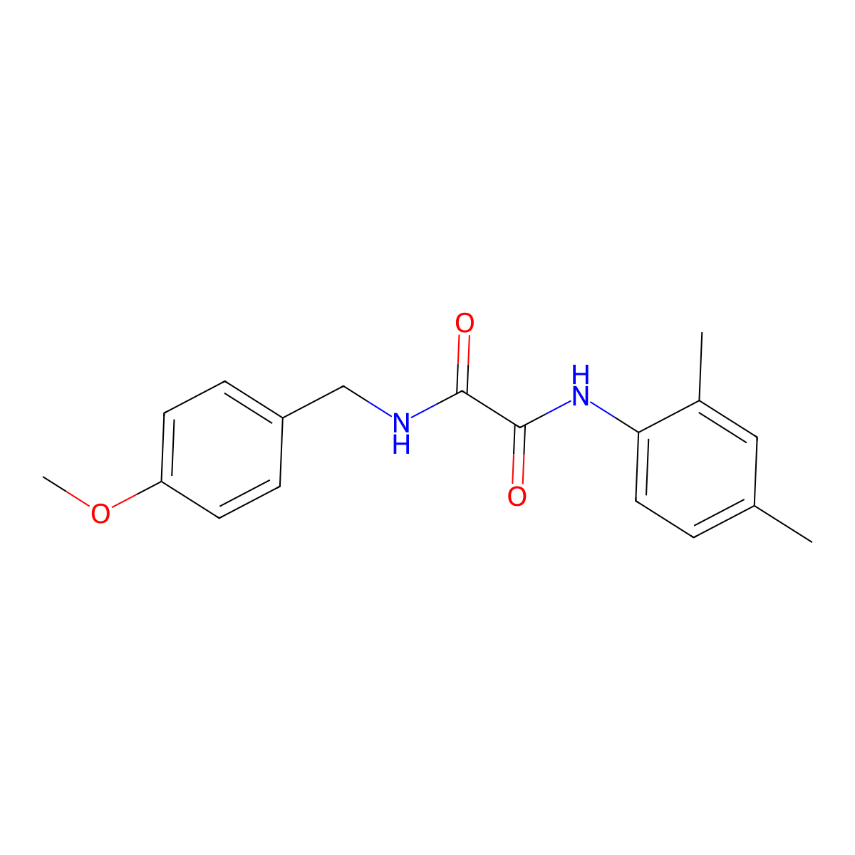 N-(2,4-dimethylphenyl)-N'-(4-methoxybenzyl)ethanediamide molecular structure, CAS 669697-66-9