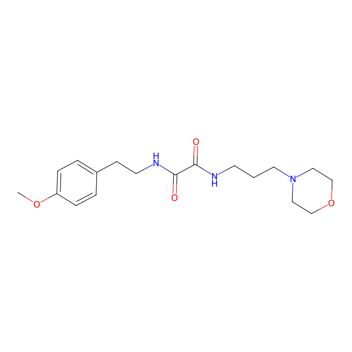 N'-[2-(4-methoxyphenyl)ethyl]-N-(3-morpholin-4-ylpropyl)oxamide molecular structure, CAS 669697-76-1