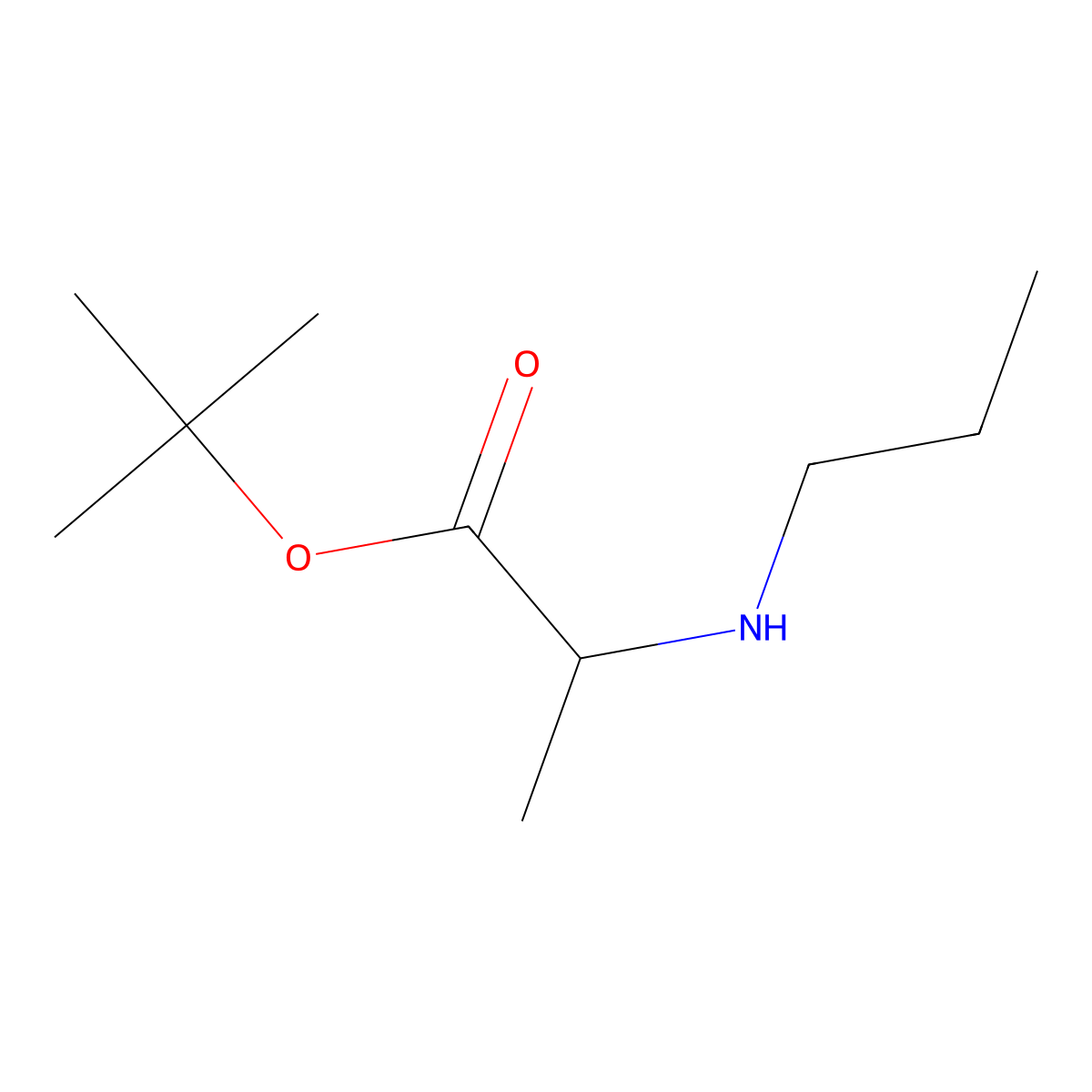 Tert-butyl 2-(propylamino)propanoate molecular structure, CAS 66970-33-0