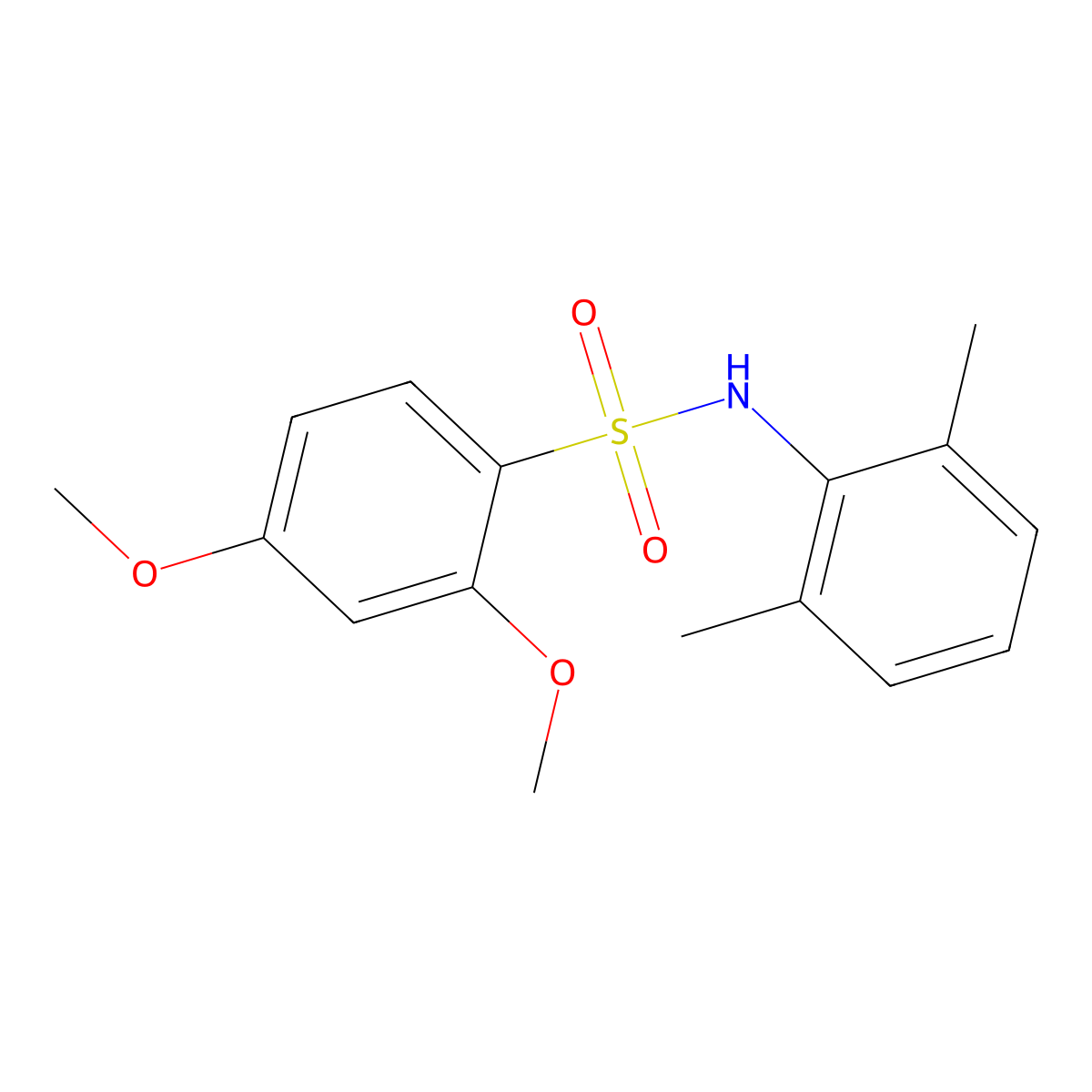 N-(2,6-dimethylphenyl)-2,4-dimethoxybenzenesulfonamide molecular structure, CAS 669701-44-4